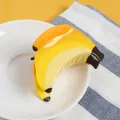 Vibrant yellow banana shaped hair claw clip made from high quality glossy acetate material - Banana Shape Style (H789)