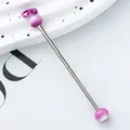 Creative DIY beading rod with gradient purple bead for handmade keychains - Purple Gradient