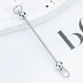 Silver metallic DIY beadable rod for handmade keychain accessories and jewelry. - Electroplated Silver