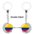 Llavero de media luna giratorio de doble cara con bandera de Colombia para bolsos - Bandera de Colombia (62438506)