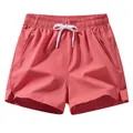 Leichte korallenrote Herren Sportshorts schnelltrocknend mit elastischem Kordelzug - XS / Wassermelonenrot