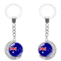 Llavero de luna creciente giratorio de doble cara con bandera australiana - Bandera de Australia (62438515)
