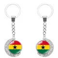 Llavero de media luna giratorio de doble cara con diseño de la bandera de Ghana - Bandera de Ghana (62438522)