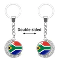 Llavero giratorio de doble cara con la bandera de Sudáfrica y colgante de luna creciente - Bandera de Sudáfrica (62438524)
