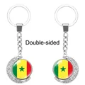 Llavero de metal giratorio de doble cara con forma de luna y la bandera de Senegal - Bandera de Senegal (62438525)