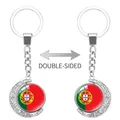 Llavero giratorio de doble cara con forma de luna creciente y la bandera de Portugal - Bandera de Portugal (62438533)