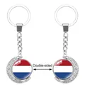 Llavero de luna creciente giratorio de doble cara con bandera de Holanda - Bandera de los Países Bajos (62438534)