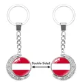 Llavero de media luna giratorio de doble cara con diseño de bandera roja y blanca. - Bandera de Austria (62438535)