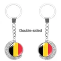 Llavero de metal con luna creciente giratoria de doble cara y bandera de Bélgica - Bandera de Bélgica (62438537)