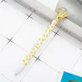 Elegant white and gold polka dot ballpoint pen with large crystal diamond top - White with Gold Polka Dots / 1.0mm Bullet Tip