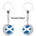 Llavero de luna creciente giratorio de doble cara con la bandera nacional de Escocia - Bandera de Escocia (62438542)