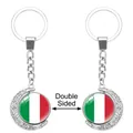 Llavero de media luna giratorio de doble cara con la bandera nacional de Italia - Bandera de Italia (62438548)