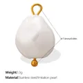 Premium imitation pearl pendant with gold stainless steel loop for DIY jewelry making - Irregular Pearl - Thick Cream White (PJ2378WEG)