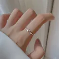 S925 sterling silver adjustable ring with sparkling star zircon design for women - Adjustable Open / Silver