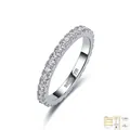 Elegant S925 sterling silver moissanite eternity stackable wedding ring for women - US 5 / White Gold (With GRA Certificate)
