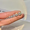 S925 sterling zilveren ronde zirkonia oorknopjes in verschillende maten - 6mm / Enkel (Losse Verpakking)