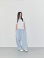 Pantalones de danza urbana azul claro holgados con cordón en cintura - S / Azul claro