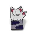 Cute cartoon animal cat paw enamel brooch pin made of high-quality alloy for clothing - Colorful Cat Claw Style (JEWB-M038-02A)
