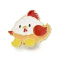 Cute cartoon hen and chicks enamel brooch pins made with high quality alloy metal - Hen and Chicks Style (JEWB-Q002-08KCG-J)