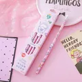 Kawaii pink boxed wooden pencils Space Odyssey cartoon theme HB 10-piece set for students - Astronaut Rabbit - Triangular Barrel