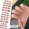 Short almond-shaped handmade press-on nails set in an elegant dusty pink color - Dusty Pink (DXR01#)