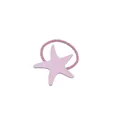 Cute pink starfish hair tie for children featuring a glittery PU leather finish - Starfish Hair Tie (MT6713)