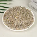 Mixed natural crystal gravel stones for aromatherapy displayed on a white ceramic plate - Rutilated Quartz Style / 5-7mm (100g)