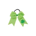 Elastico per capelli con fiocco verde per San Patrizio e stampa di trifoglio - Elastico per capelli con fiocco stampa trifoglio verde chiaro (MB6851)