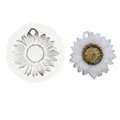 Zonnebloem siliconen mal voor DIY bakken en aromatherapie gips handwerk set - Stijl 1 met gat - Grijs (17-456)