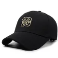 Classic black hard-top baseball cap featuring gold '10 ONWARD' embroidery for unisex wear - Adjustable / Black with Gold Embroidery