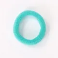 Türkisfarbenes, hochelastisches Nylon-Haargummi mit weicher Handtuchstruktur für Kinder - 1 Stück / Cyanblau