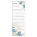 Floral watercolor to-do list notepad with blue hydrangeas and elegant lined pages - Blue Hydrangea To Do List (BQ04)