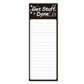 Minimalist black and white 'Get Stuff Done' daily schedule memo pad with checkboxes - Get Stuff Done Black Header List (BQ09)
