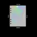 Holographic A5 1-pocket binder refill sleeve for photo cards, pack of 10, style 11# - A5 1-Pocket Holographic Pages 10 Sheets 11#