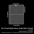 A5 2-pocket transparent card sleeve pages 10 pack for photo collection and storage - A5 2-Pocket Single-Sided Pages 10 Sheets 2#
