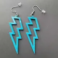 Modische türkisfarbene Acryl-Blitz-Ohrhänger für Damen, geometrisch - Himmelblau