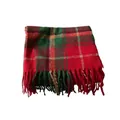 Soft red and green plaid checkered imitation cashmere scarf with tassels for winter - 200x60cm (Including Fringe) / Christmas Red Green Plaid (50#)