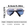 Niedliche Flieger-Sonnenbrille für Haustiere mit blauen Gläsern und Roségold-Rahmen - Aviator-Stil Blaue Gläser (B12209)