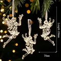 Acrylic fairy Christmas tree hanging ornaments, length 130mm, clear decorations - Flying Angel (HQZX16)