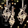 Decorative translucent acrylic Christmas reindeer hanging ornament with 125mm length - Standing Reindeer (HQZX10)