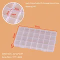 Transparente 28-Gitter-Kunststoffbox mit abnehmbaren Trennwänden zur Aufbewahrung - Abnehmbare 28 Fächer Kartenschlitz (22*13*2CM)