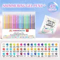 Set of 48 colorful glitter gel pens with vibrant shimmering ink for journaling - Truecolor Brand / 48 Colors/Box