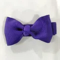 Pince à cheveux nœud papillon en ruban gros-grain violet pour bébé fille, antidérapante - Violet (26)