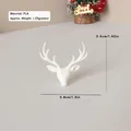 White PLA miniature reindeer head ornament for Christmas DIY crafts, 1.5 inch size - White Elk Head (With Glue)