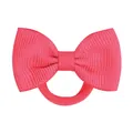 Beautiful 1.7 inch nylon hair bow elastic band for girls in a vibrant pink color - Rose Red (159)