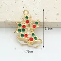 Pendentif cloche de Noël en émail pour bijoux DIY, taille 2,6cm x 1,75cm - Grandes Double Cloches (1.8CM×2.6CM)