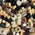 8* Beige And Brown 26 Letters Randomly Selected