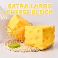 Realistic oversized cheese block squeeze toys for stress relief and sensory play - Large Square Cheese Squishy