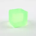Giocattolo antistress a cubetto di ghiaccio aurora verde neon luminoso e morbido - Quadrato Di Malto Trasparente (verde) 5 Cm