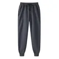 Pantalon de jogging gris anthracite confortable pour homme avec cordon de serrage à la taille - S / Gris foncé